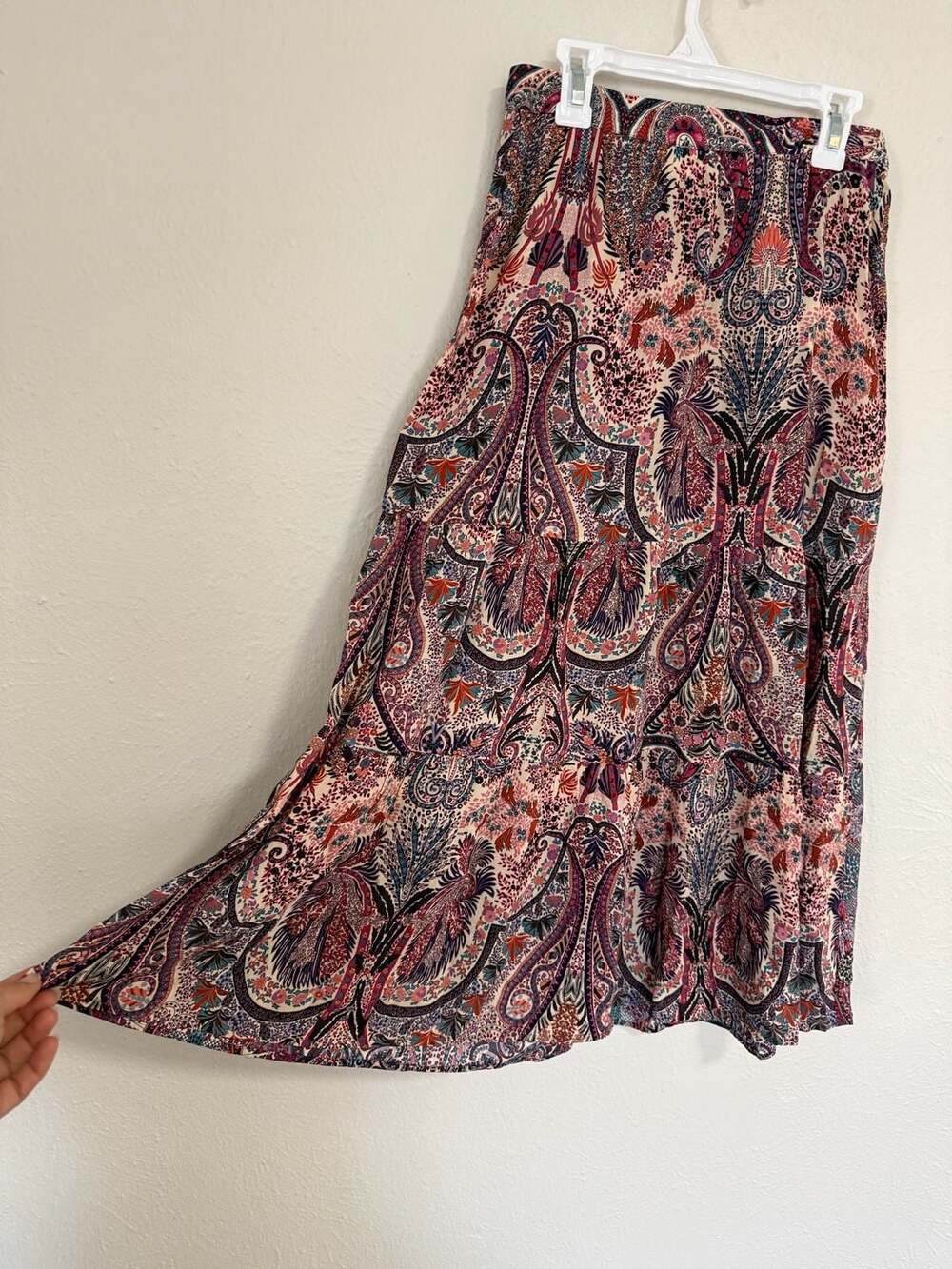 ba&sh Lady Skirt - Paisley Print Tiered Maxi Skirt - Picture 5 of 8
